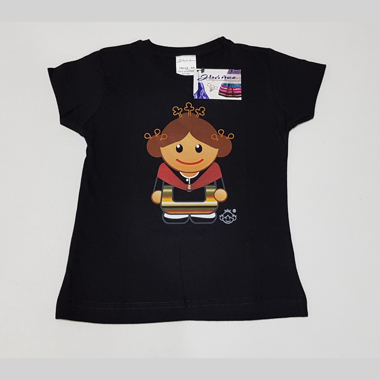  Camiseta Negra Niña